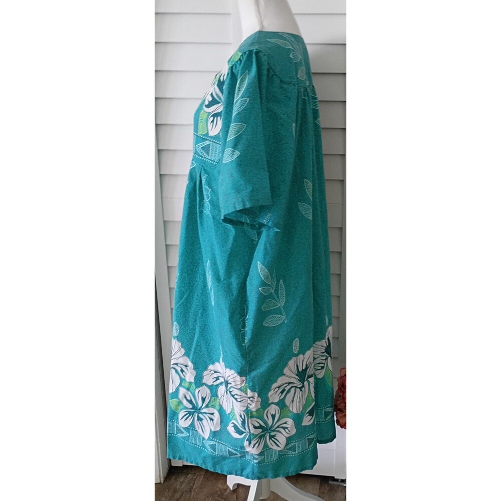 Anthony Richards Hawaiian Print Short Sleeve Muumuu Housedress Pockets XL - Picture 6 of 7